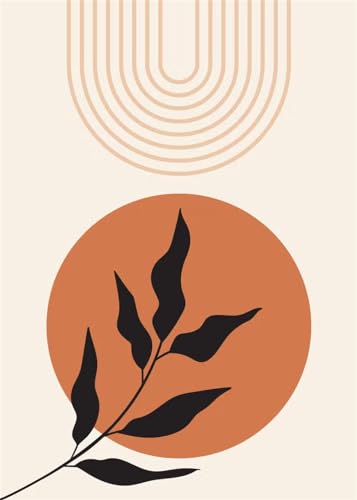 Set de 3 pósteres de líneas abstractas nórdicas en lienzo de 50x75cm para pared 2