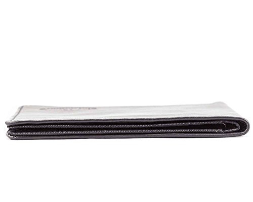 Big Skinny Men's Slimline Leather Bi-Fold Slim Wallet, Holds Up To 25 Cards, Black #TOP4