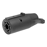 CURT 57260 7-Way RV Blade Vehicle-Side to 6-Way Round Trailer Wiring Adapter, Center Pin Auxiliary...