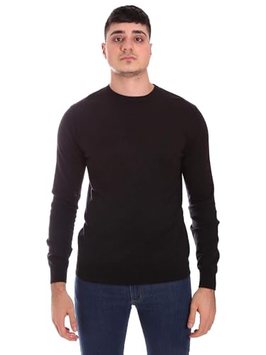 Pull homme noir Frankie Morello Fmof7247ma en maille italienne chic