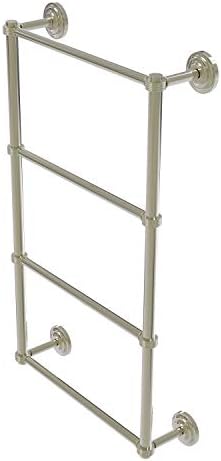 Allied Brass QN-28G-30 Que Collection 4 Tier 30 Inch Ladder Groovy Detail Towel Bar, Polished Nickel