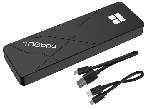 Image of TR HR-EB110 AC M.2 NVMe SSD Enclosure, 10Gbps USB-C Aluminum Case | Fits 2230-2280 M.2 NVMe SSDs and includes USB-C /USB-A cables for backups, file transfers, and external storage