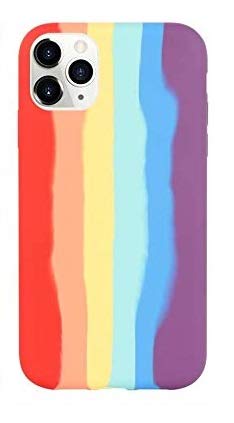 MUTEBOX Rainbow Case | Slim & Protective Design Silicone Back Cover with Logo Compatible for iPhone 12 Pro (Red)