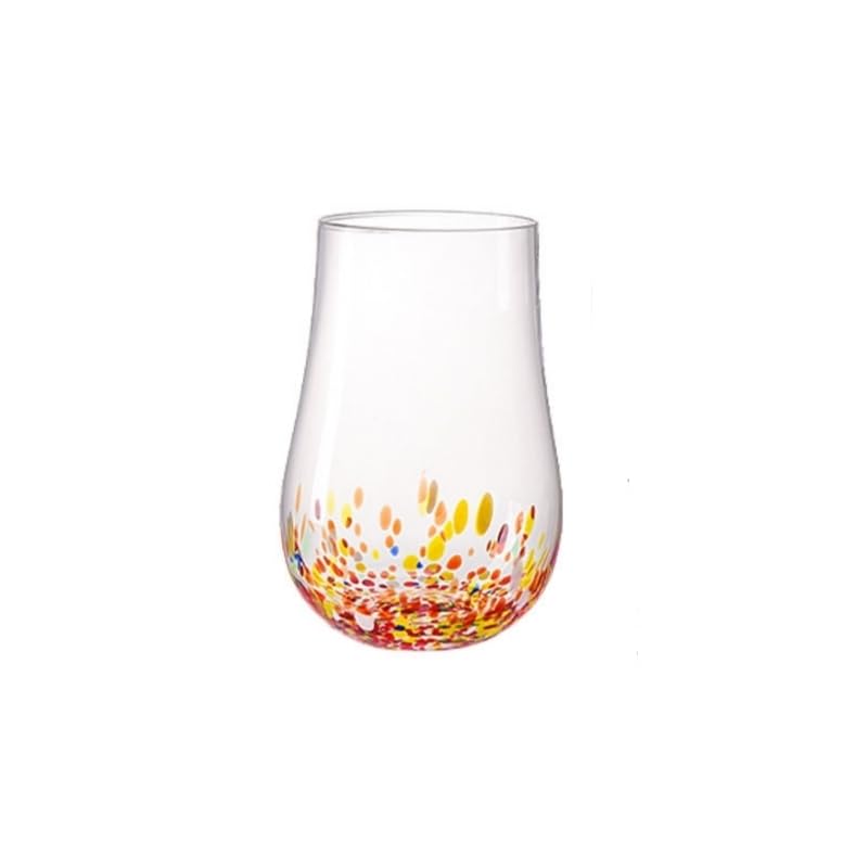 Amazon | FLYILIA 水玉模様 ガラスコップ 500ml タンブラーグラス