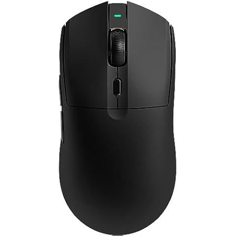MANBASNAKE AJAZZ AJ139 PRO Wireless Gaming Mouse,Lightweight Computer Gaming Mice with PixArt PAW3395 Sensor,26,000 DPI,6 Programmable Buttons,1000Hz Polling-Black Cover