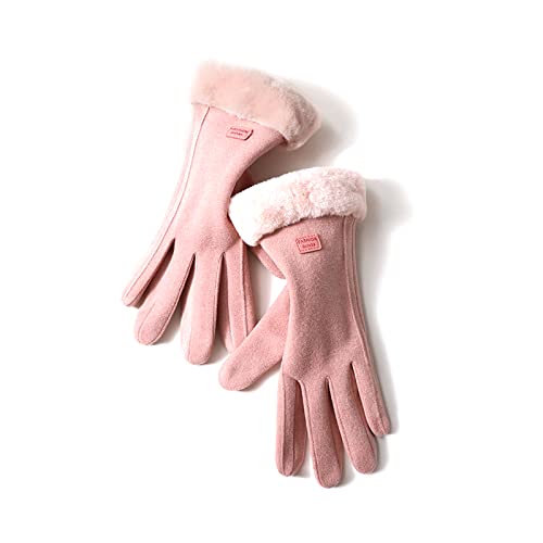 Balakaka 2026 Nuovo Guanti invernali da donna, Guanti da Donna TouchScreen Caldi Spessi Eleganti Fodera Rinforzata, Comodi Antivento Guanti da Guida per Moto Ciclismo all'aperto, Rosa