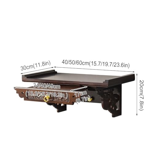Niche Bouddhiste Murale Suspendue : Solution Gain de Place avec Plateau Rétractable - 2