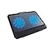 Youngran Laptop Chłodzenie Pad Podstawa Notebook Cooler Dwa LED Wentylator Siedem Kątowników Regulacja dla 12 '' 15.6 '' 17 '' Laptop Usb. Wentylator chłodzący leisurely (Color : BLACK)