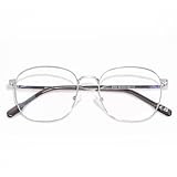 OPTOFENDY Metal Blue Light Blocking Glasses for Women Men, Square Computer Eyeglasses, Anti Eyestrain & UV Protection