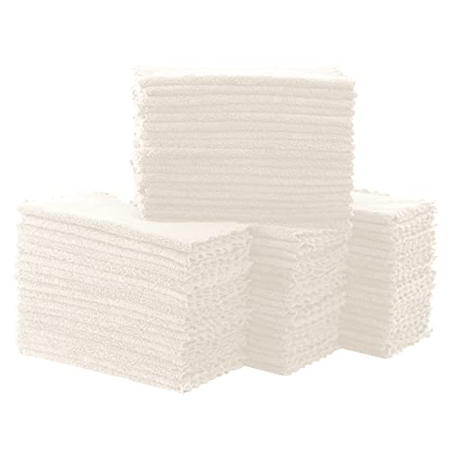 Image of 72 Pack Baby Washcloths - Ultra Soft Absorbent Wash Cloths for Baby and Newborn, Gentle on Sensitive Skin for Face and Body, 8" by 8", Cream