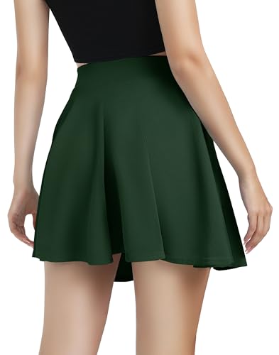 Image of Urban CoCo Women's Basic Versatile Stretchy Flared Casual Mini Skater Skirt