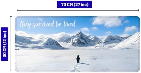 8 Farklı Model Dikişli Kenar 70x30 cm Dijital Oyuncu Gaming Mouse Pad (Beyaz Penguen) - Görsel 7