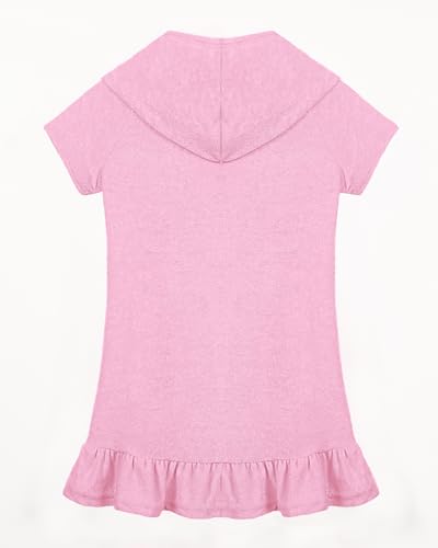Image of Bsubseach Girls Swimsuit Coverup Terry Zip-Up Ruffle Bathing Suit Cover Up