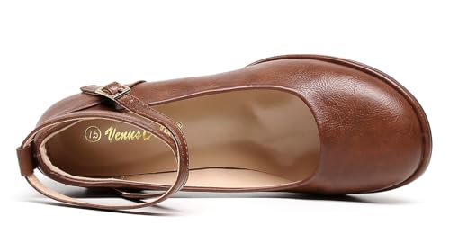 VenusCelia Women's X Strap Pump Heeled Shoe4