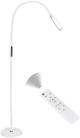 Syrinx Floor Lamp, Floor LED Lamp/LED Light Lamp/Remote Control & Touch/Adjustable Flexible Gooseneck (White)
