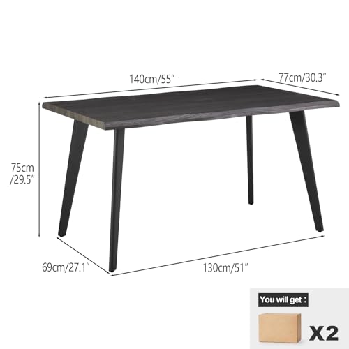 Table marbre blanc 140 cm antitache avec pieds métal stables pour séjour - 3