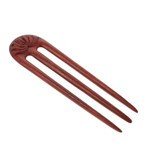 GOOHOCHY 新中式檀木髪簪 和風ヴィンテージヘアピン 安定グリップ 髪留め用挿し具 女性用伝統髪飾り