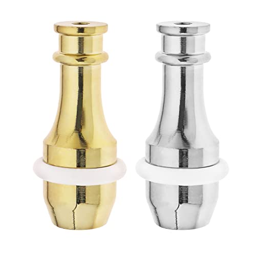 Image of SING F LTD 2pcs Pull Cord Weight Handle Light Pull Handles Blind Pull with Rubber Ring and Connectors for Shower /Bathroom /Toilet /Fan Switch Silver and Gold