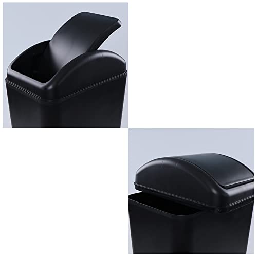 Caneca de basura negra rectangular swing 14 litros miniatura 5