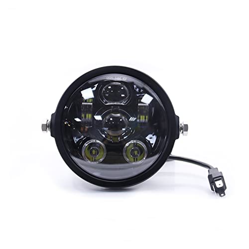 Phare LED 5.75 pour Harley avec entourage noir et projecteur haute basse tension 12V