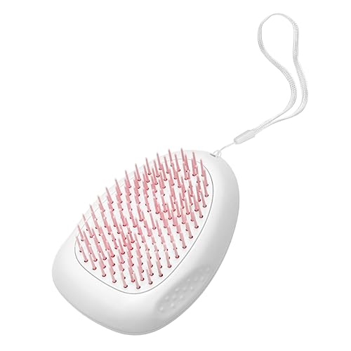 Garneck Pet Grooming Comb for Dogs Cats Hair Removal Brush Skid Design with Hanging Lanyard Pink for Shedding Tangles and Dirt Removal