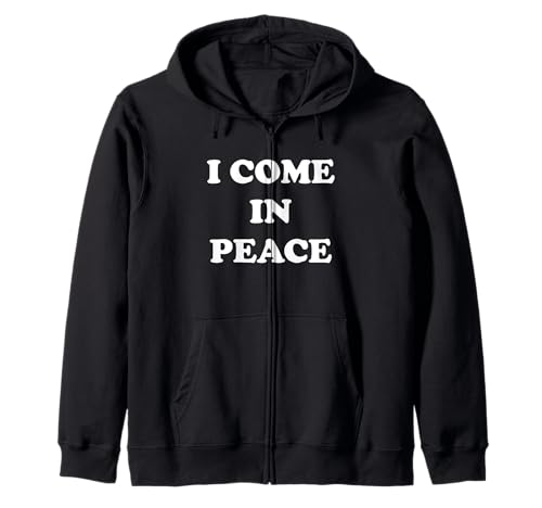 I Come In Peace - I'm Peace Apparels Funny Couple's Matching Felpa con Cappuccio