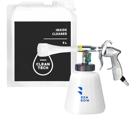 Pistolet de nettoyage à air comprimé BenBow et nettoyant CLEANTECH 5L