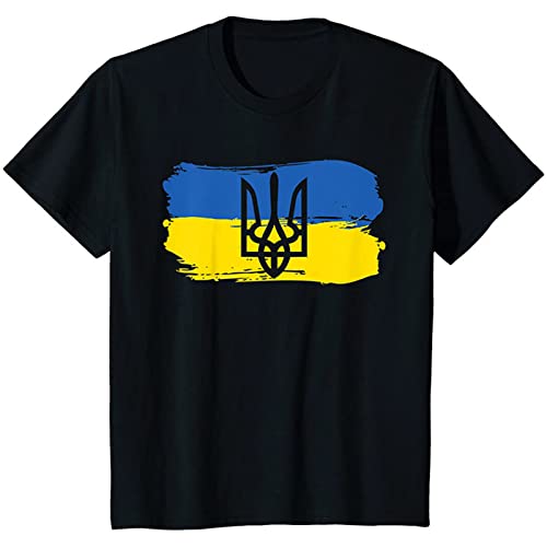 T-Shirt Drapeau de l'Ukraine Casual Coupe Large pour un Look Quotidien