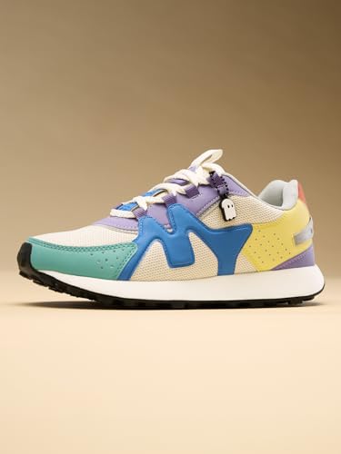 Image of The Souled Store Gelato: Women and Girls Low Top Sneakers | Trainer with Smooth Suede, Breathable Mesh & Cushioned EVA Sole