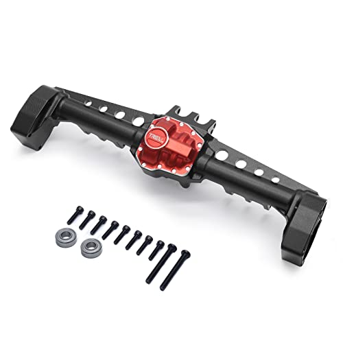 Axe arrière SCX10 III pour crawler radiocommandé échelle 1/10 en aluminium CNC Treal noir
