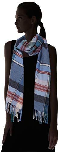 GANT D2. CHECK WOOL SCARF, Sciarpa Donna, Blu (