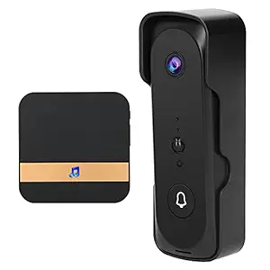 Ding Dong Doorbell, Wireless Doorbell Remote Dynamic Wake Up 2 Way Audio Low Power Consumption with Cloud Storage for Courtyard Corridor for Outside(Black)