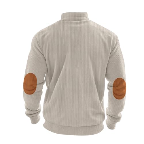 Sudadera Vintage Cuello Alto Hombre Beige Talle S miniatura 5