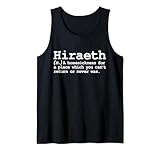 Hiraeth Único Poético Galés Idioma Palabra Definición Vocab Camiseta sin Mangas