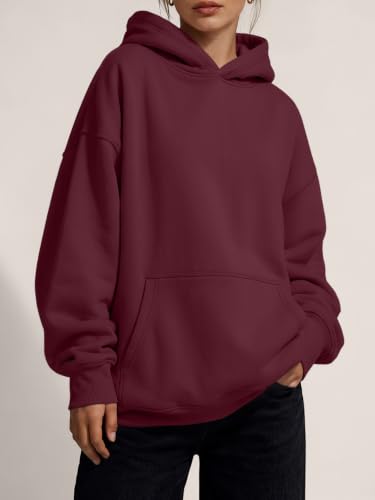 Image of Trendy Queen Women Oversized Hoodies Fall Outfits | Gentle Skin Feel, Aesthetic Drop Shoulder, Large Kangaroo Pocket, Seamless Daily Outfit Match