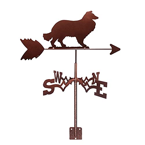 JKLJL Wetterfahne Edelstahl Wetterfahne Schwarz Sprühfarbe Windfahne Außenschuppen Eisenhof Dach Scheunen Dekoration Yard Windrichtungsanzeiger Messwerkzeug Cover