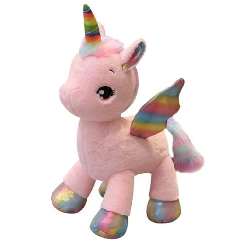 Image of Tickles Cute Rainbow Unicorn Horse Soft Stuffed Plush Animal Toys for Kids Boys & Girls Birthday Gift (Color: Pink Size: 30 cm)