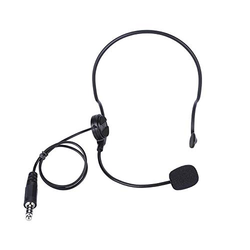 Preisvergleich Produktbild Amateurfunkkopfhörer, ABS NATO-Stecker-Nackenbügel-Headset für Funkamateure, Sicherheitskopfhörer, Kopfhörer mit Mikrofon für Polizeistation, Armee, Nachtclub, Pub, Restaurant, Hotel, Leibwächter