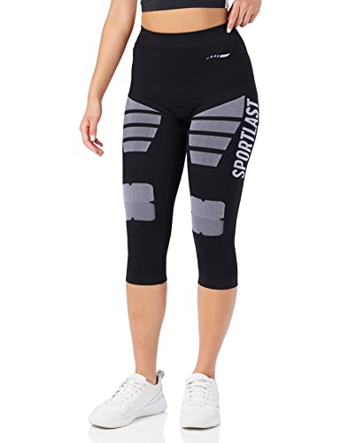 Sportlast MC305N Malla compresiva corta, Mujer, Negro/Blanco, L