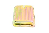 Steel Stock Capacity Transmission Pan – Fits Ford C4 (Case Fill Style) – Zinc‑Plated Finish, Finned Design