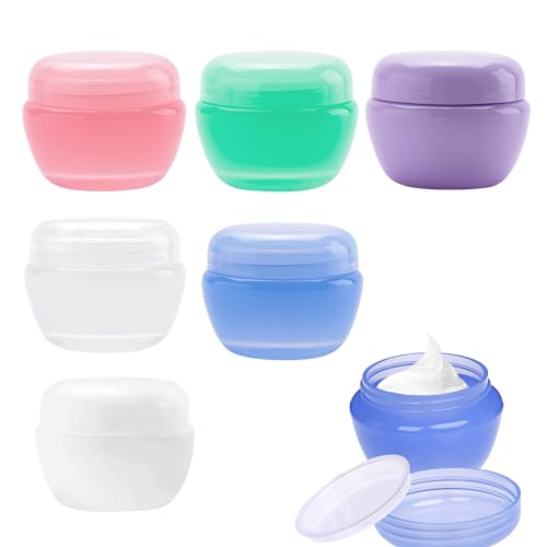 6PCS Waterproof Seal Leakproof Plastic Travel Containers Sets for Toiletries Cream Lotion