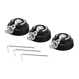Gurtt Gummifüße für Stative mit 3/8"-Schraube, universelle Stativfüße mit Gleitgewinde für 3/8"-Schraublöcher mit 55 mm Breite (3 Stück)