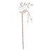 Monrocco Rhinestone Pearl Flower Hair Stick Chinese Hair Chopsticks Vintage Tassel Hair Pin Chignon Pin Chopsticks Hair Styling Hair Making Accessories for Women (White)