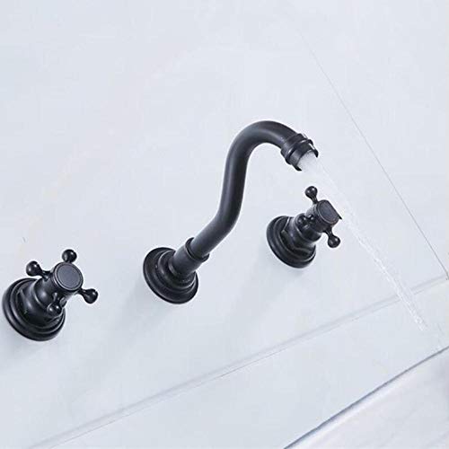 Rubinetto a parete lavabo, ottonato Nero antico