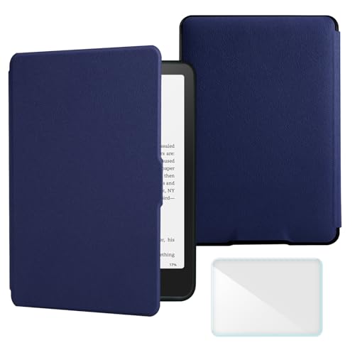Smart Case Compatible with Kindle Paperwhite 5th/6th/7th Generation e-Reader (2012-2018 Released - Model No:EY21 & DP75SDI), Includes a Screen Protector - Premium PU Leather Cover with Auto Sleep/Wake