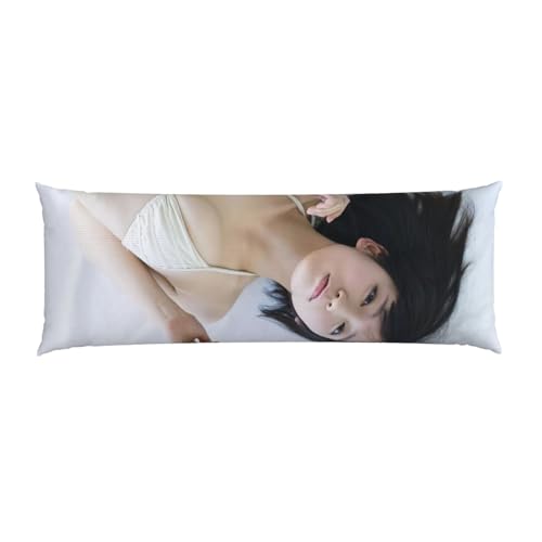 吉岡里帆 64 抱き枕カバー クッションカバー ファスナー式 肌に優しい 色褪せない ソファー ギフト 贈り物 お誕生日プレゼント長い枕寝具ホリデーギフト51*152cm/20*60in