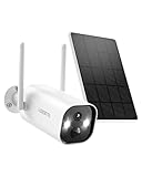 DEATTI 2K Camara Vigilancia WiFi Exterior Solar con Batería, Cámara de Vigilancia Sin Cable, Visión Nocturna a Color, PIR Humana Detección, Alarma de Luz y Sonido, WiFi 2.4 GHz, Voz de Dos vías, IP65