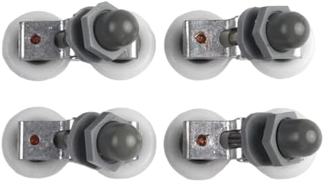 Duschtür-Doppelrollen-Set 4 Stück – 19/23/25/27 Mm, Leise & Leichtgängig Für Gebogene Und Viereckige Duschkabinen