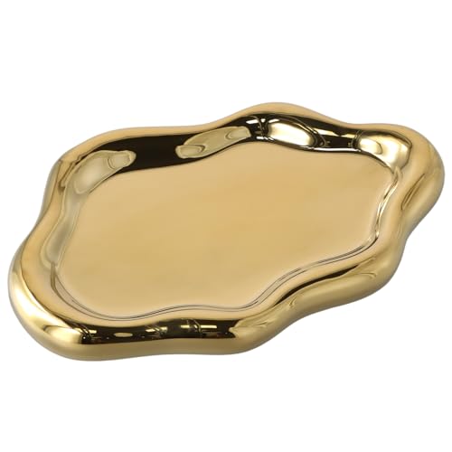 Uso versatile: il vassoio per gioielli può essere utilizzato come piatto per gioielli, vassoio per chiavi dell'orologio, vassoio per profumi, porta anelli o vassoio per candele per posizionare anelli, orecchini, collane, braccialetti, forcine per capelli, orologi, occhiali, profumi, ecc. sul comò, sul tavolo, sulla scrivania, sul lavandino in camera da letto, in bagno, in cucina o in ufficio.