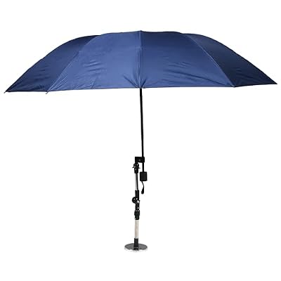 CHOOSEU HVAC Umbrella With Magnetic Base Kit, with Adjustable Universal Clamp, Folding Umbrella Portable And Convenient, Stay Cool and Dry For Outdoor Repair Working(52" Width,Blue)